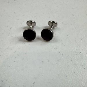 Hugo Purple Silver tone‎ Cufflinks